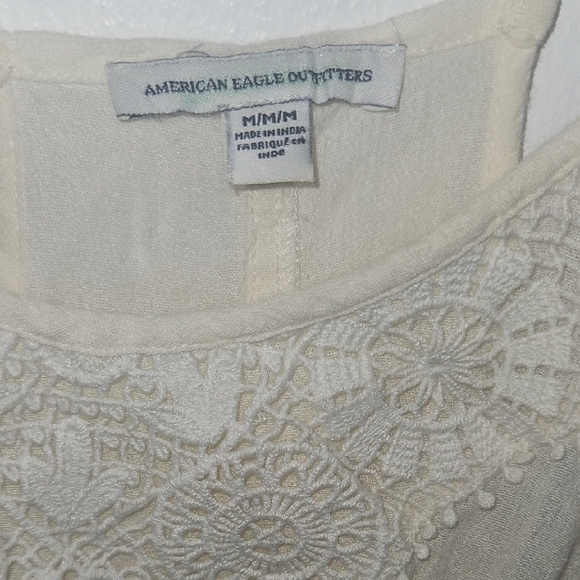 American Eagle Outfitters Cream Lace Blouse - Picture 4 of 6